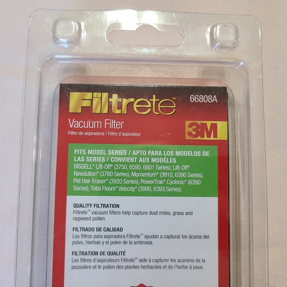 Filtrete Vacuum Filter 3M Bisselle 8&14 Lift Off Series 1 Filter Pack 66808A - Picture 3 of 3